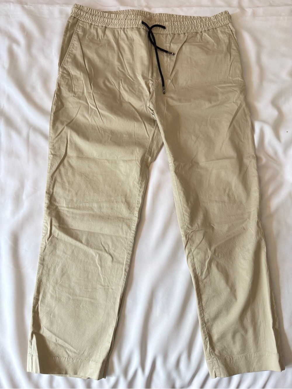 Tommy Hilfiger Beige Cotton Stretch Chino Twill Flat Front Straight XL